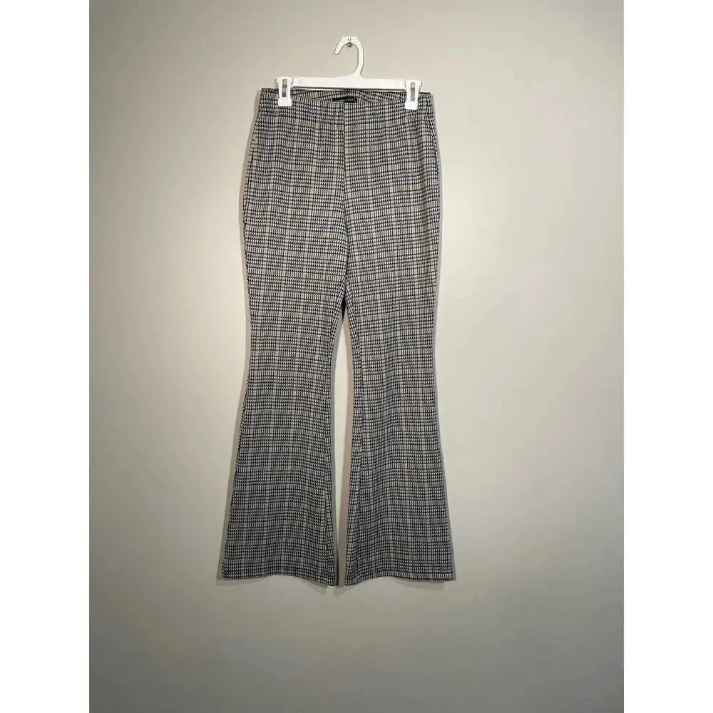 Abercrombie and Fitch Glen Plaid Pull On Flare Leg Pants